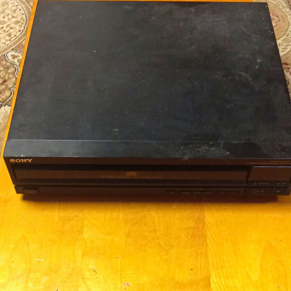 Sony CDP-C401 5-Disc CD Changer Player Black Stereo L/R RCA Outputs